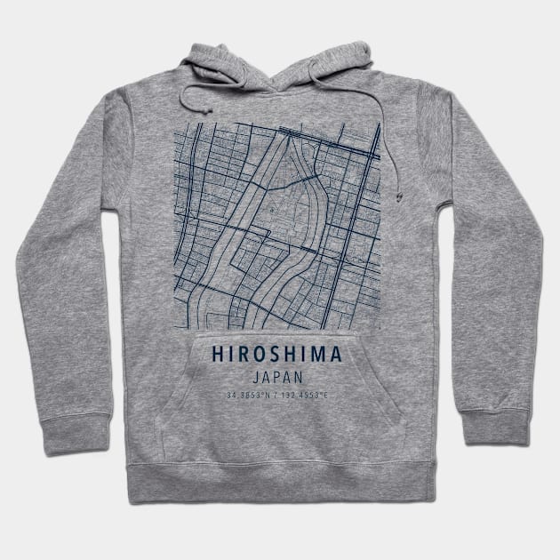 hiroshima simple map Hoodie by boy cartograph